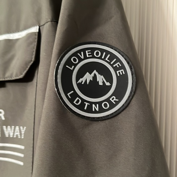 Mens casual hooded windbreaker cargo jacket - Picture 3 of 7